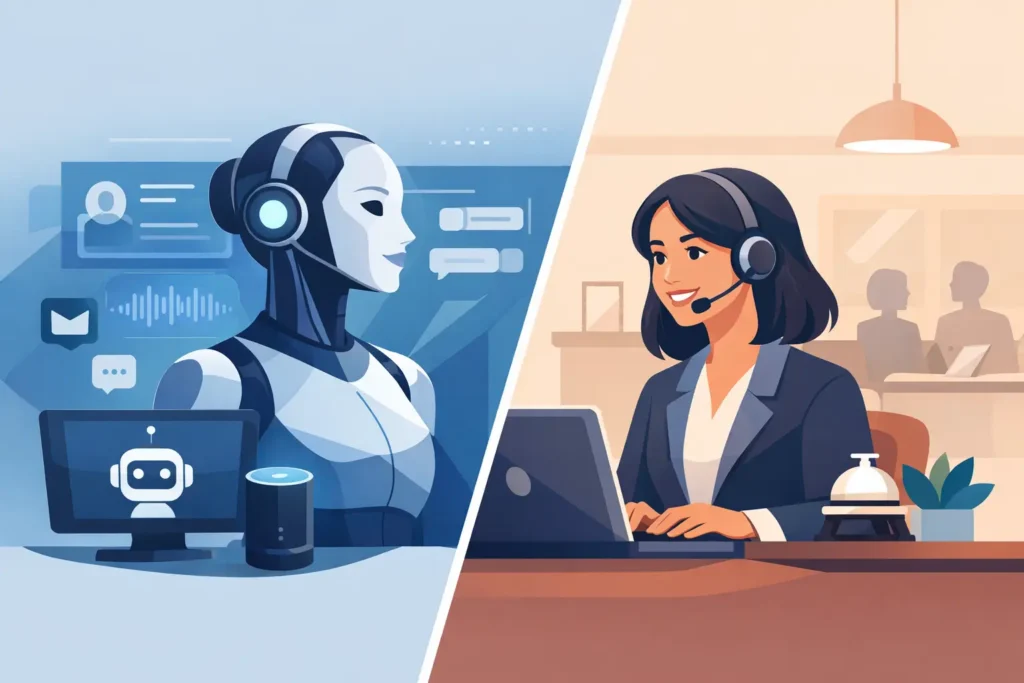 AI Receptionist vs Live Receptionist